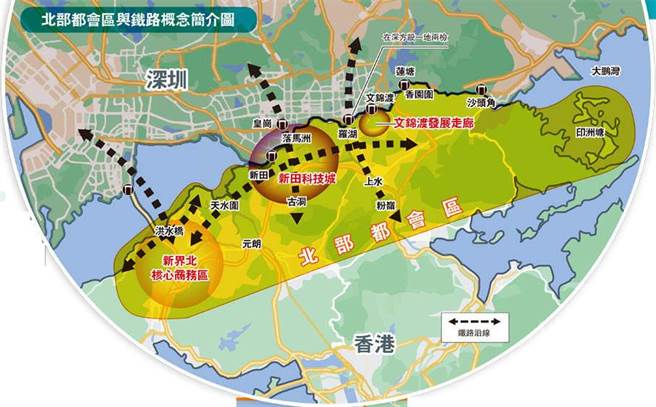 港府12日宣布成立北都办，以统筹、宣导及推动北部都会区的发展。（翻摄自观察者网）
