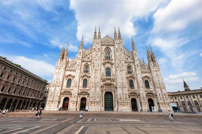 义大利米兰大教堂，位于米兰伦巴第大区。（邓予立提供）
