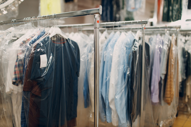 乾洗店通常會在衣物上貼標籤辨識，一名女網友送洗精品圍巾，店家直接寫數字在標籤上，讓她氣炸。（示意圖／Shutterstock）