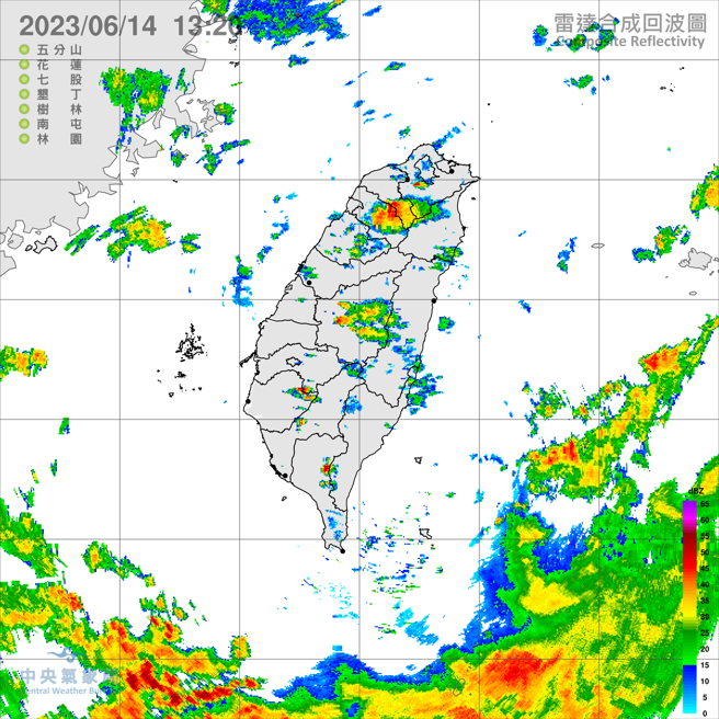 15縣市大雨特報。(翻攝自氣象局)