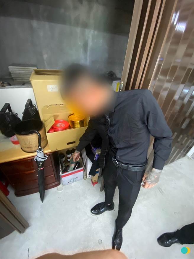 林嫌砍伤同行后自行到派出所投案。（警方提供）