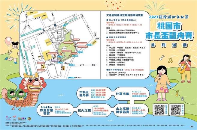 2023龙潭归乡文化节将登场警方实施交管避塞车。（警方提供／吕筱蝉桃园传真）