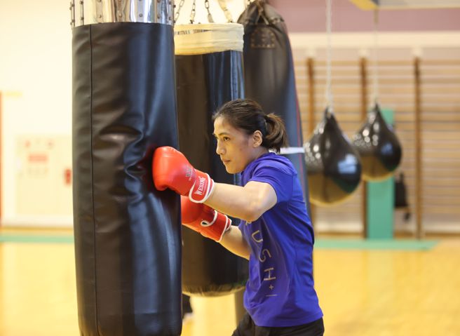 「拳击女王」陈念琴晋级到杭州亚运女子66公斤级4强。（资料照／国训中心提供）