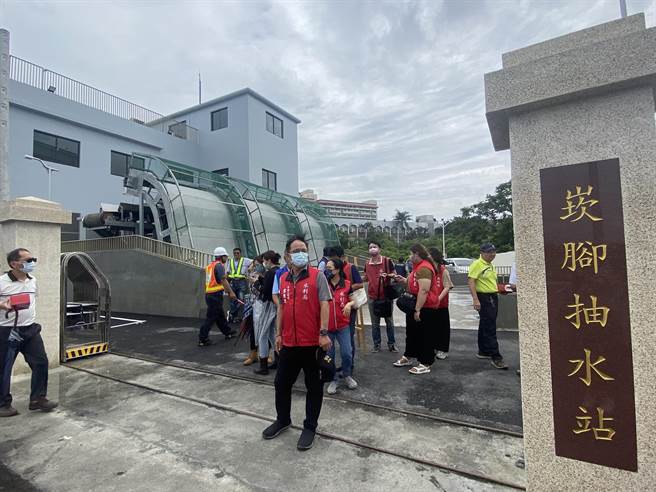 崁脚抽水站由中华医事科大无偿捐出200平方公尺校地建置。(曹婷婷摄)