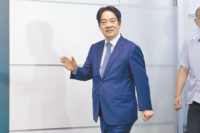 民调显示，有35%民眾满意民进党主席赖清德处理性骚案，31%不满意。（杜宜谙摄）