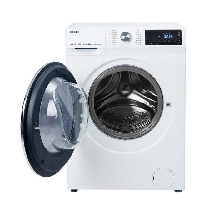 Global Mall環球Online推培芝家電「聲寶10公斤抑菌蒸能洗變頻滾筒洗衣機」 原價2萬5800元、優惠價1萬5888元。（ Global Mall提供 ）