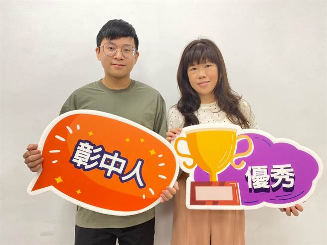 谢翊平（左）除了爱念书，也喜欢打羽球纾压。（孙英哲摄）