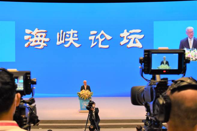 國民黨副主席夏立言17日出席海峽論壇大會。（陳冠宇攝）