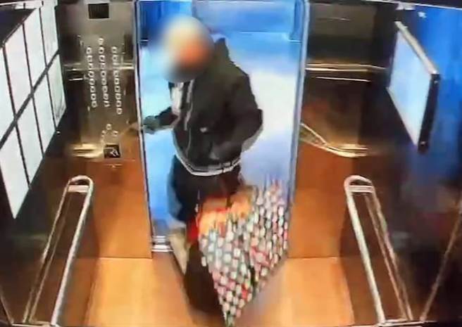许姓嫌犯竟有磁扣搭电梯入侵大楼犯案。（读者提供／程炳璋台南传真）