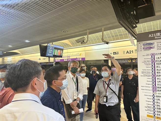 机捷A22老街溪站今履勘7月通车指日可待。（桃捷公司提供／吕筱蝉桃园传真）