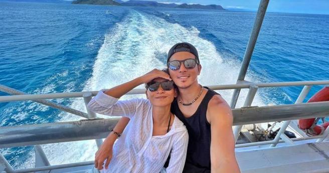 宥胜与太太慈惠过去经常分享家庭，宥胜也建立好爸爸与好老公人设，如今陷入性骚人设全毁。（图／翻摄自宥胜脸书）