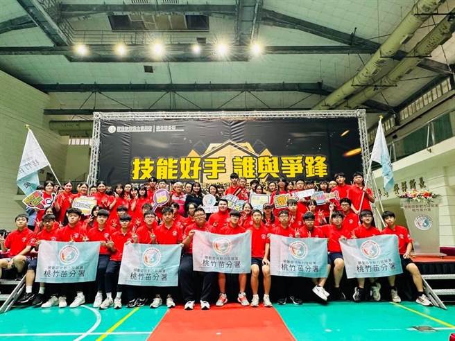 全國技能競賽將登場，勞動力發展署桃竹苗分署153名選手誓師奪金。（勞動力發展署桃竹苗分署提供／呂筱蟬桃園傳真）