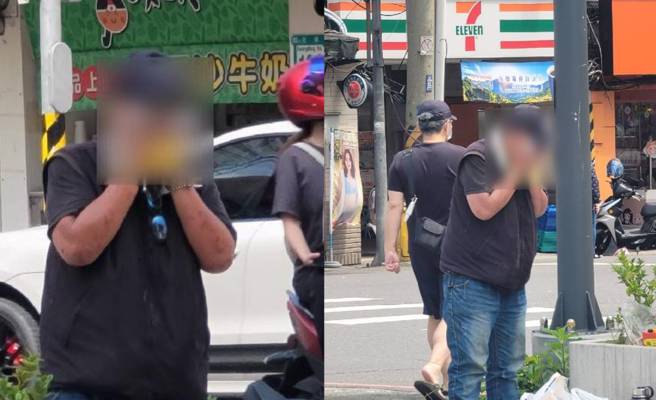 《中时新闻网》18日下午独家直击，51岁吕女在北投长安公园停车场公然吸胶。（游定刚拍摄）