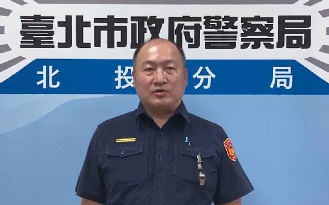 北投分局光明所所长彭丰裕说明案件。（北投分局提供）