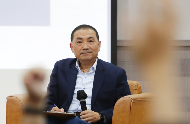 国民党总统参选人侯友宜19日出席校园总统马拉松，与台大学生对谈。（资料照,季志翔摄）