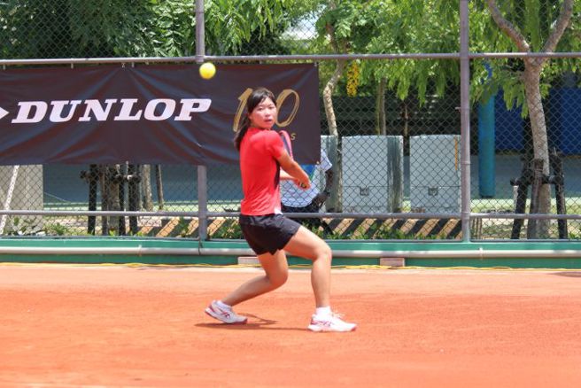 台灣網球女將鄭筑云生涯首次參與職業賽，為自己搶下會內賽門票。（中華網協提供）