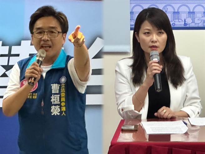 針對苯巴比妥用藥情形，國民黨高市立委參選人曹桓榮、陳美雅跳出來痛斥，市長陳其邁只會甩鍋給醫師，要求他道歉及說明白。（柯宗緯翻攝）