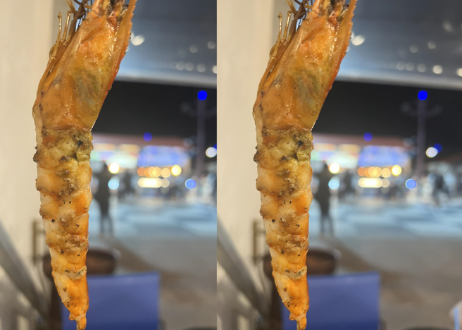 一名男网友日前去逛花莲东大门夜市，买5只烤虾260元。(翻摄自爆怨公社)