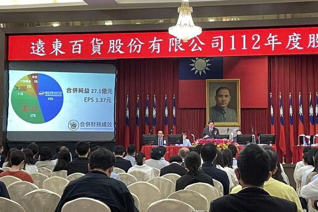 （远百股东会，徐旭东对市场乐观看待，远百目前手上三年内还有二大店要开幕。图／李丽满）