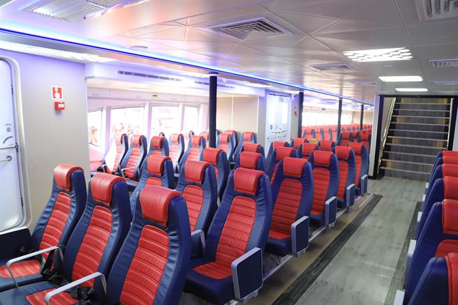 新客轮「太吉之星3号」船舱座位。（廖素慧摄）