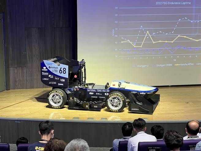 清大赛车工厂第7代学生方程式赛车「TH07」首度亮相。（王惠慧摄）