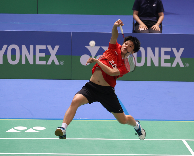 梁庭瑜（见图）面对戴资颖努力争取分数。（中华羽协提供）