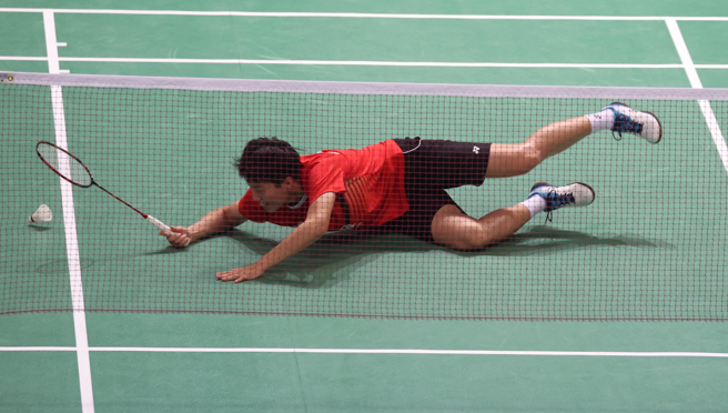 梁庭瑜（见图）面对戴资颖努力争取分数。（中华羽协提供）