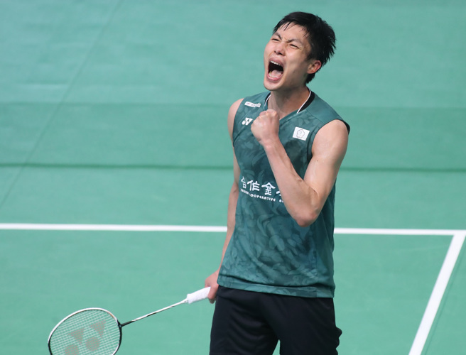 周天成在德國羽球公開賽挺進到男單決賽。（資料照／鄭任南攝）