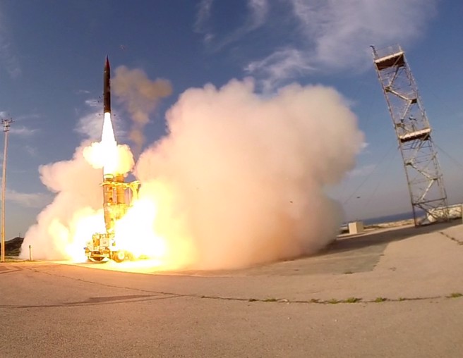 以色列箭3式反弹道系统，与美国飞弹防御署有合作关系。（图／IAI）