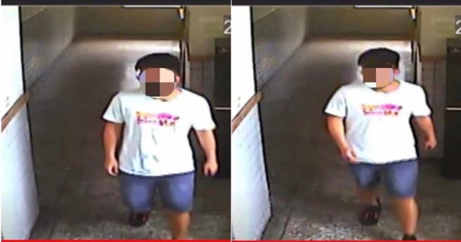 监视器所录下犯嫌身影。（图／翻摄自「新竹爆料公社」脸书）