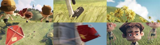 台科大设计系硕二同学徐世谦、谢宗宜获奖作品〈大风天〉（The Windy Day）镜头截图。（台科大提供）