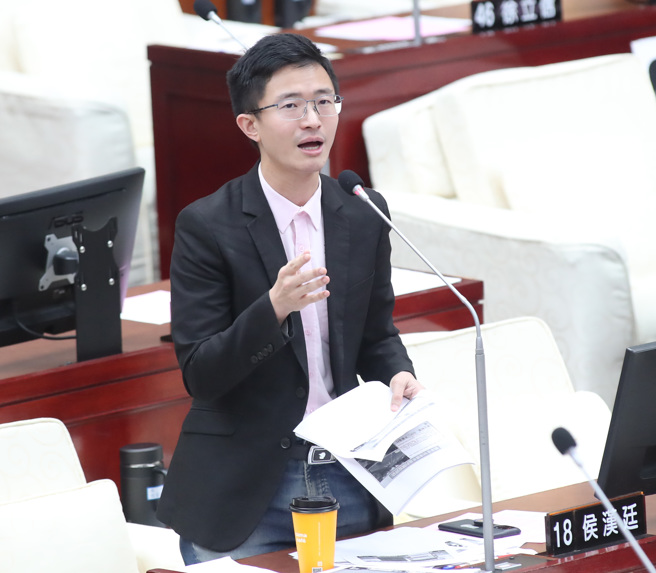 新黨台北市議員侯漢廷。（資料照,鄭任南攝）