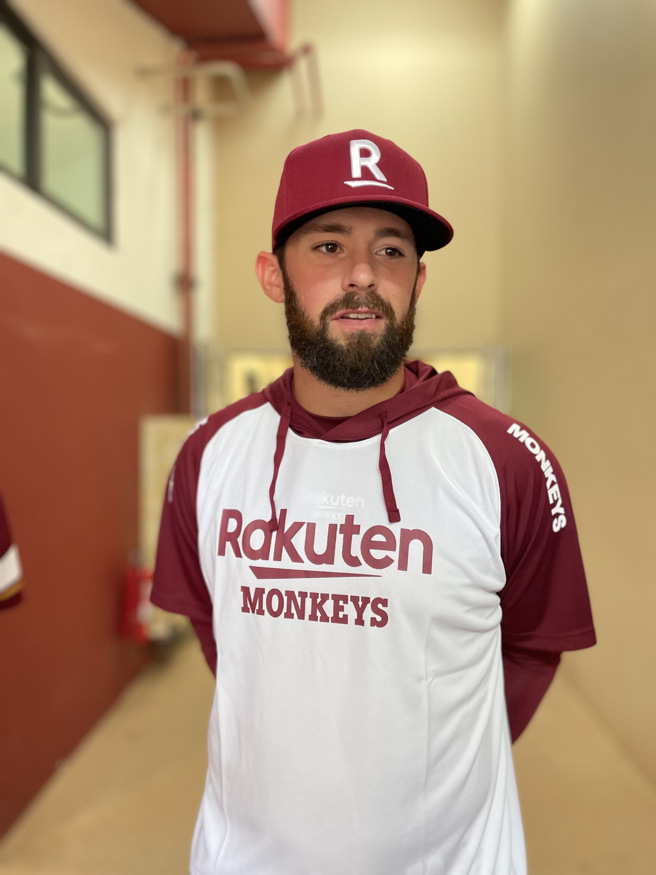 乐天桃猿新洋投道博格。（毛琬婷摄）