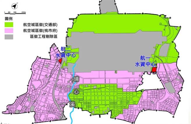 桃园市水务局在航空城范围规画2座水资中心。(水务局提供／蔡依珍桃园传真)