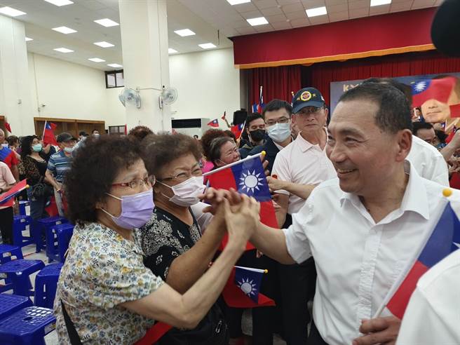 国民党总统参选人侯友宜今天到桃园八德造势。（赖佑维摄）