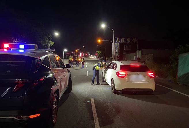 永康分局3天来共计取缔酒后驾车14件。（警方提供／曹婷婷台南传真）