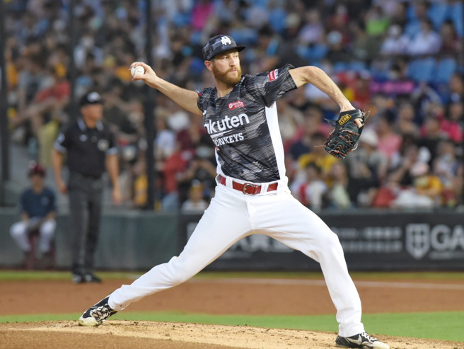 乐天桃猿洋投霍尔。（资料照，乐天桃猿提供）