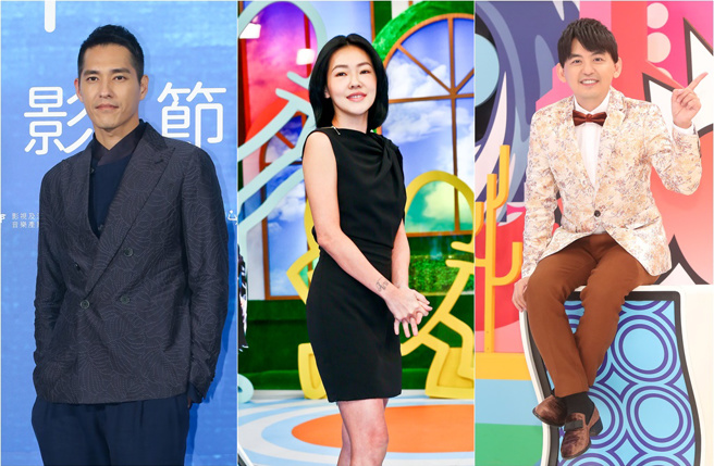 蓝正龙（左起）在《康熙》对小S说，蓝白拖「是妳前男友的」，小S听了当场低下头。（图／中时资料照）