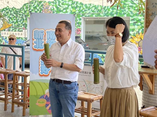 新北市长侯友宜与南投县长许淑华出席南投青农座谈，针对国土计画、地方产业政策与青农进行交流。（杨静茹摄）（