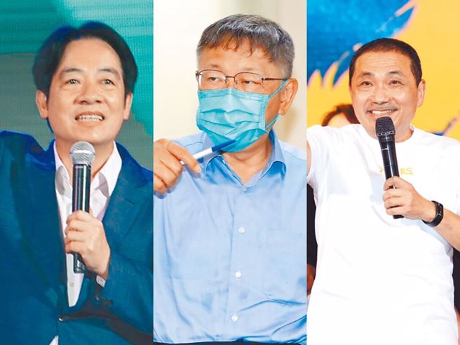 沈政男认为，侯友宜(右)、柯文哲(中)是一定要合，也一定会合，而蓝白政策的重迭越多就越容易合。（合成图／资料照）