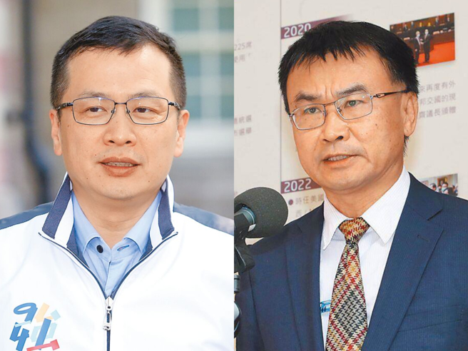 农委会（现农业部）上半年实施进口蛋专案，不料频频爆出争议，先是巴西蛋进口商超思资本额仅50万遭到质疑；接着又爆出台农蛋品有效期限标错的情况，违反食品安全卫生法。台中市长卢秀燕在议会答询时，曾直言不懂中央为何这么保密。对此，前台北市议员罗智强（左）怒轰，「农业部长陈吉仲（右）好大的官威」。（本报资料照片）