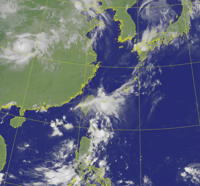 賈新興指出，台灣要等到7月21日左右開始，環境才有利颱風生成。(翻攝自氣象局衛星雲圖)