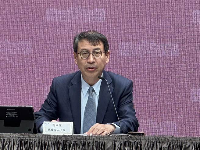 行政院發言人林子倫。（黃婉婷攝）