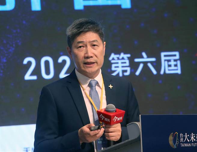 園國際機場公司總經理范孝倫29日出席「今周刊台灣大未來國際高峰會」，並以「整合協力之永續機場」為題發表演說。（范揚光攝）