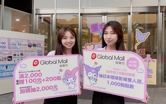 Global Mall屏东市推暑假攻略，抽日本环球影城双人游。(环球屏东店提供)