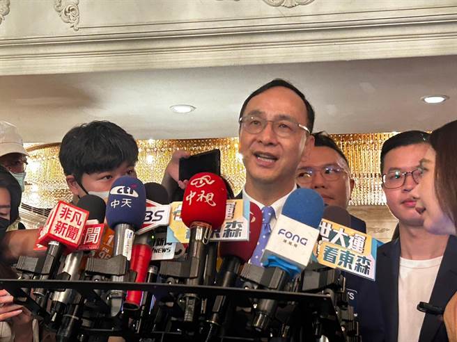 国民党主席朱立伦今出席国民党黄復兴党部67周年庆活动。（张薷摄）