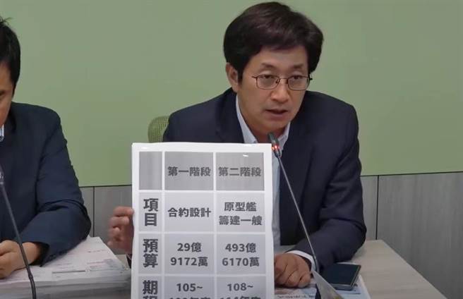 民进党立委蔡适应。（摘自民进党团直播）