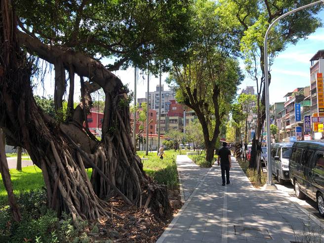 新北市工务局与芦洲空中大学携手合作，办理空大邻中正路侧校园开放与友善人行环境改造工程。（陈慰慈摄）