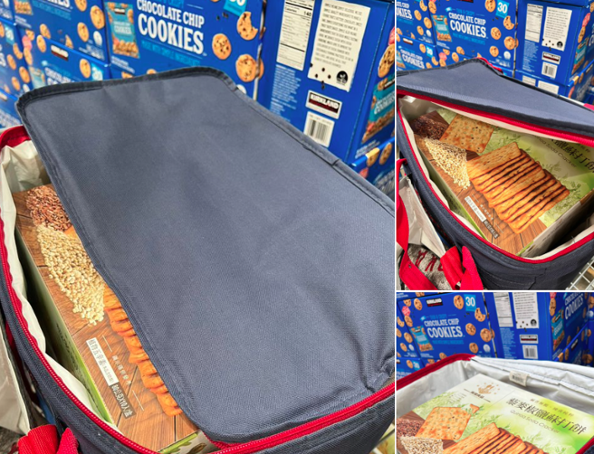 一名網友表示跟媽媽一起逛好市多，發現自備的保冷袋竟然塞了不用冰的蘇打餅乾。(翻攝自Costco好市多 商品經驗老實說FB)