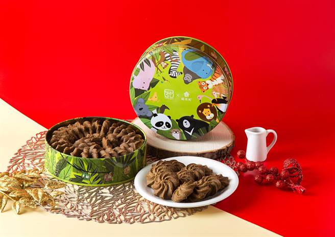 貓茶町「茶曲奇餅乾」禮盒，售價390元，目前還推出2盒750元優惠。（貓茶町提供／朱世凱台北傳真）